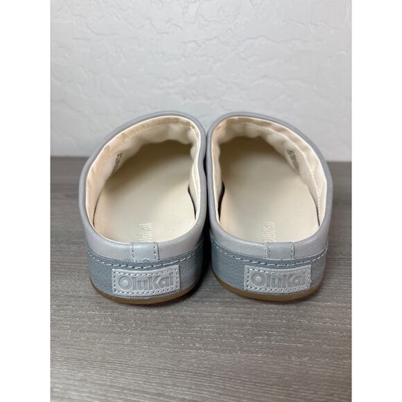 Olukai Mens Hamani Leather Slip-on Mules Men's Size 11 - Smoke / Storm Gray - Picture 6 of 9